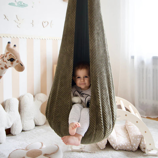 Cocoon Swing for Kids - Aesthetic Khaki