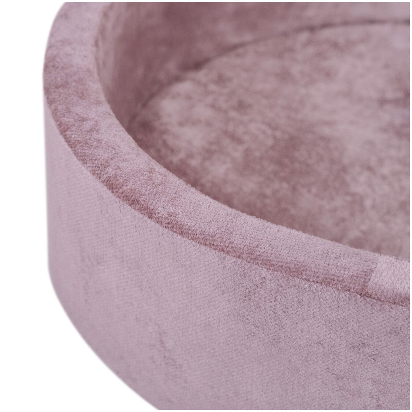 Plush Nest boldbassin i premium chenille – lyserød – 90x30 cm