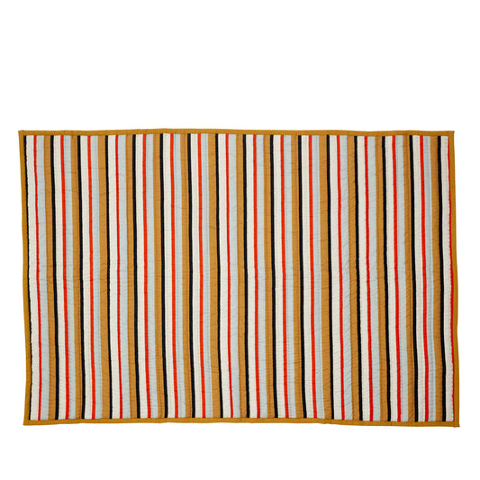 Hübsch Pavilion plaid – stribet i okker og flerfarver
