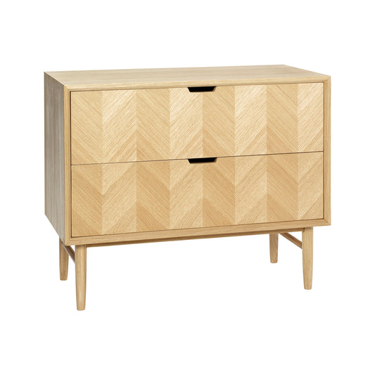 Hübsch kommode med skuffer – Herringbone Natur