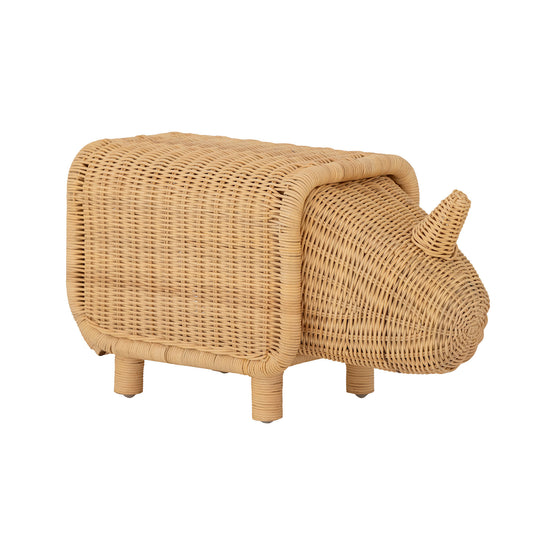 Bloomingville MINI Soffe Taburet m/Opbevaringsrum, Natur, Rattan
