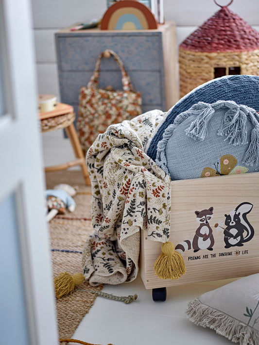 Bloomingville MINI Nonni Opbevaringskasser med hjul – Natur – Kejsertræ