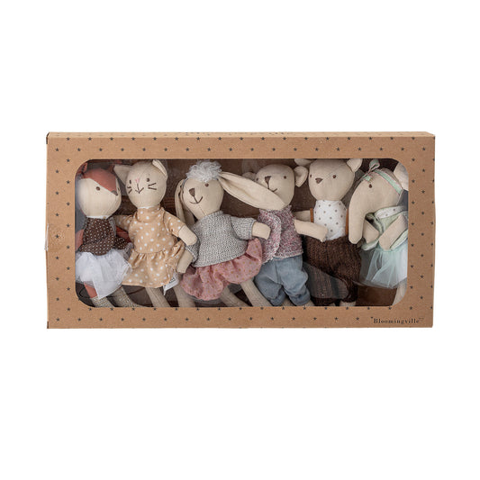 Bloomingville MINI Animal friends Dukke - Rosa