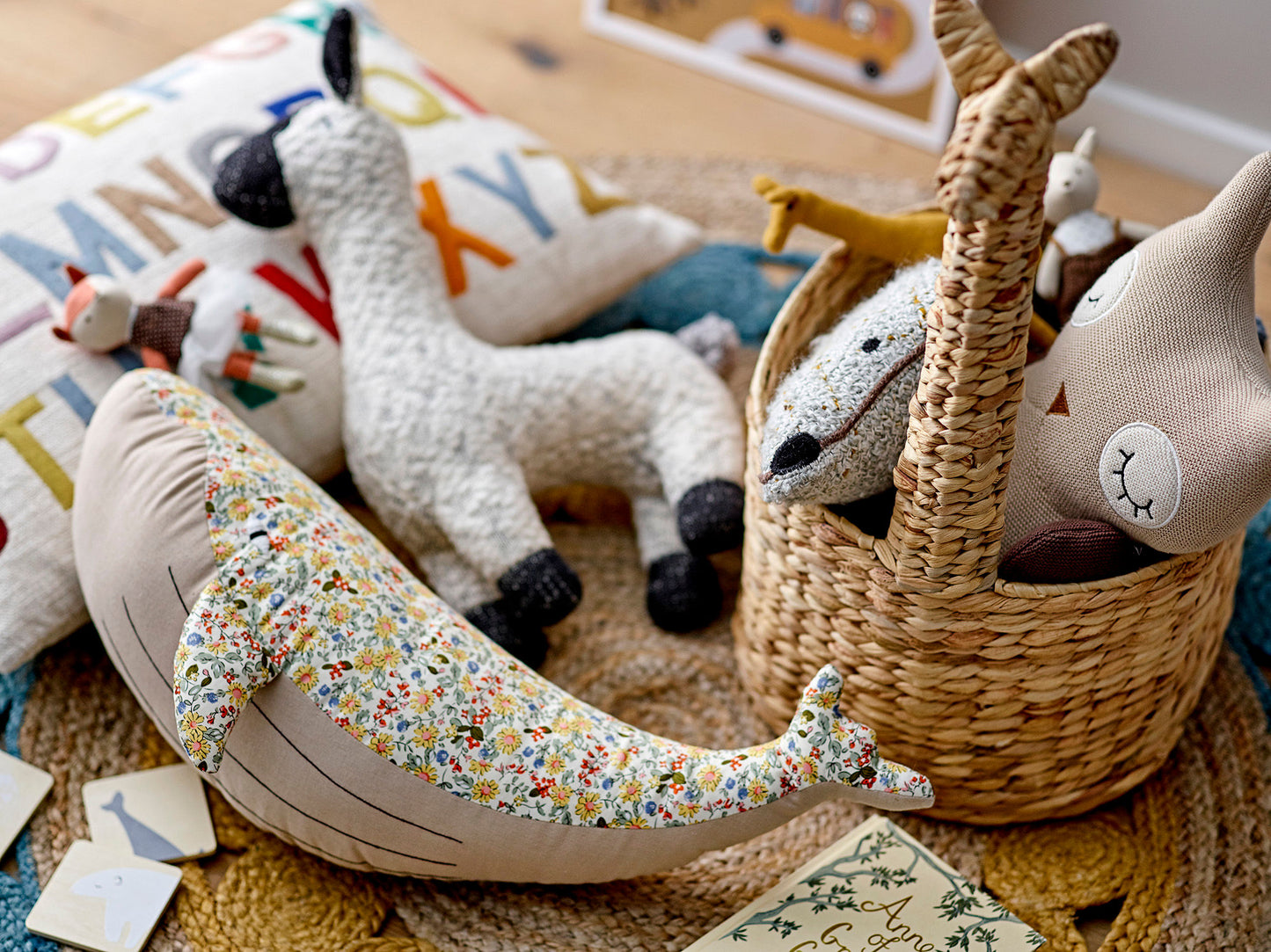 Bloomingville MINI Gunne bamse – Gul hval i bomuld