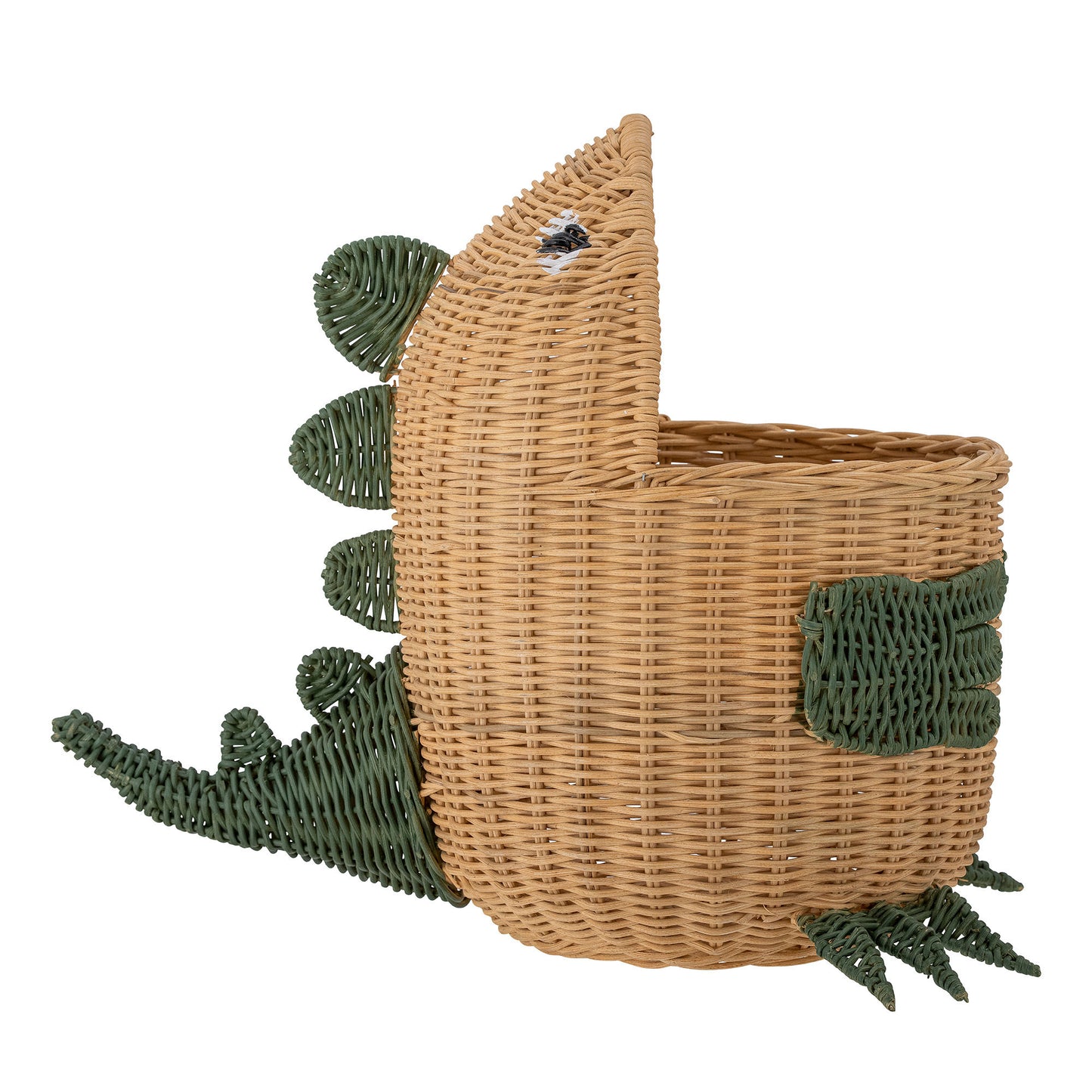 Bloomingville MINI Eddi kurv – Dinosaur i naturfarvet rattan