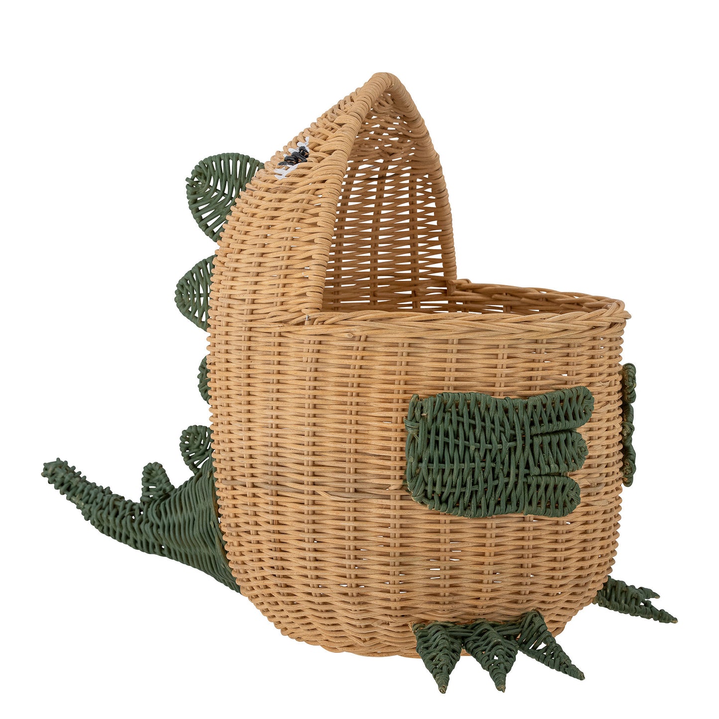 Bloomingville MINI Eddi kurv – Dinosaur i naturfarvet rattan