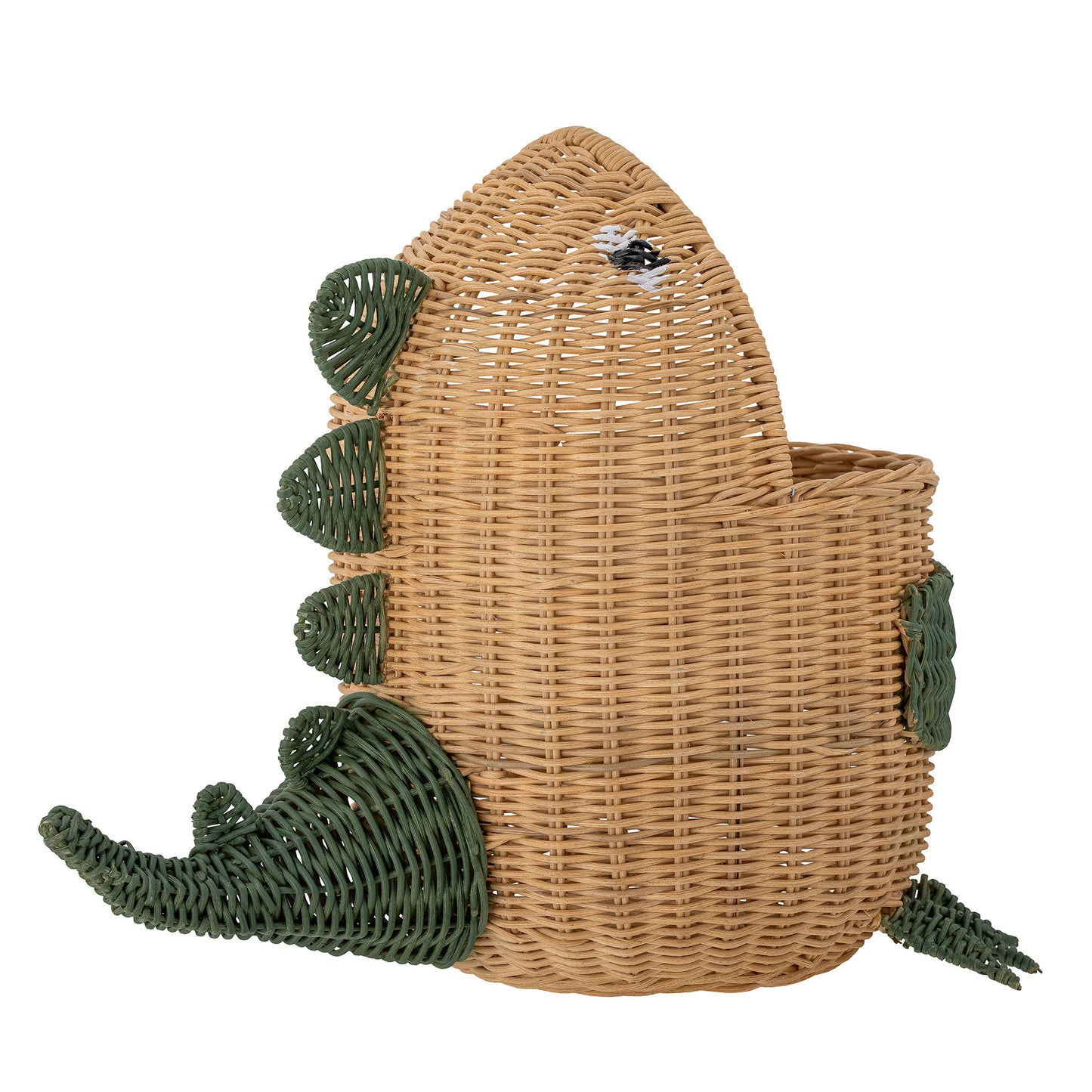 Bloomingville MINI Eddi kurv – Dinosaur i naturfarvet rattan