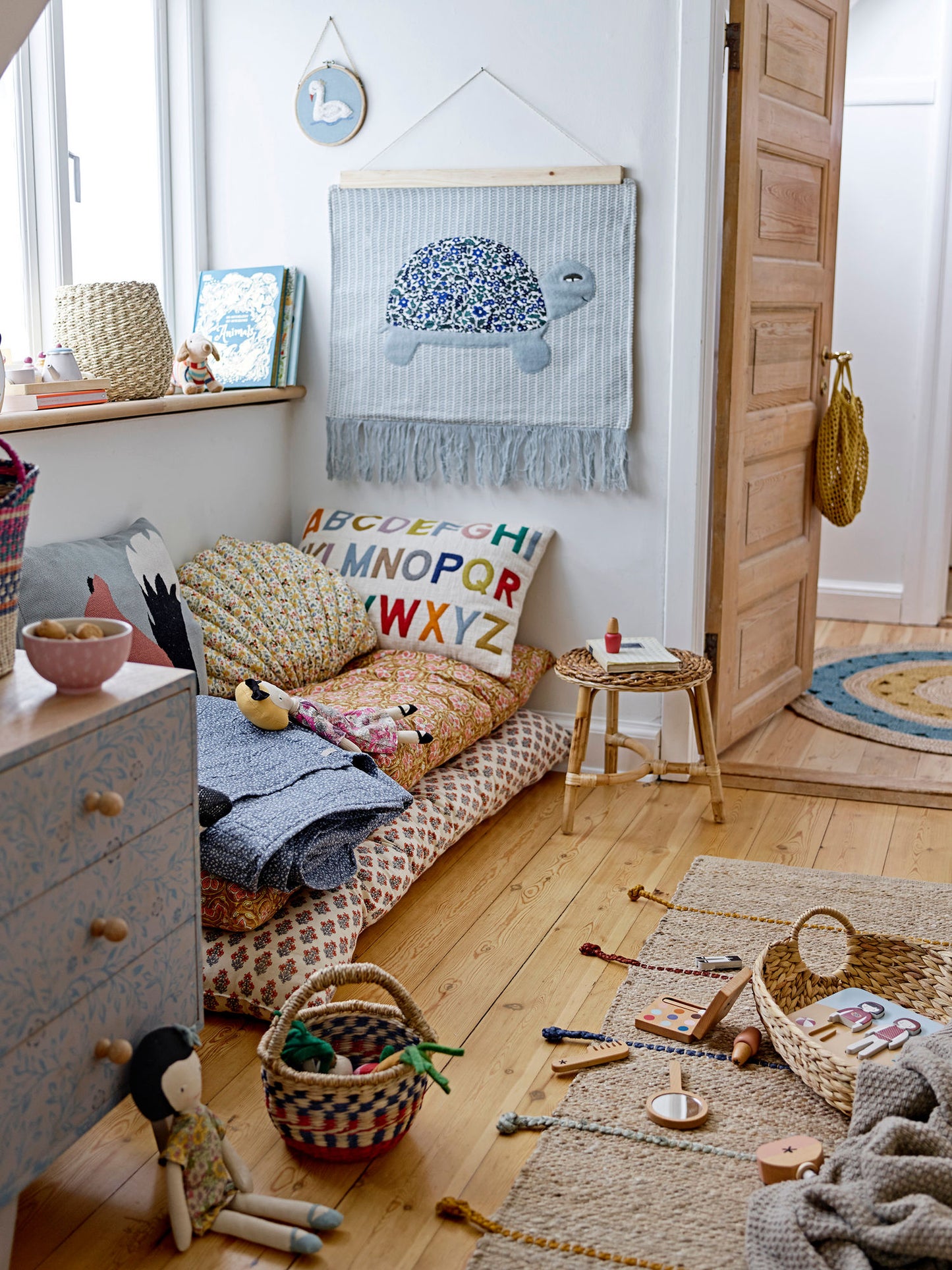 Bloomingville MINI Fro pude – Gul musling i polyester