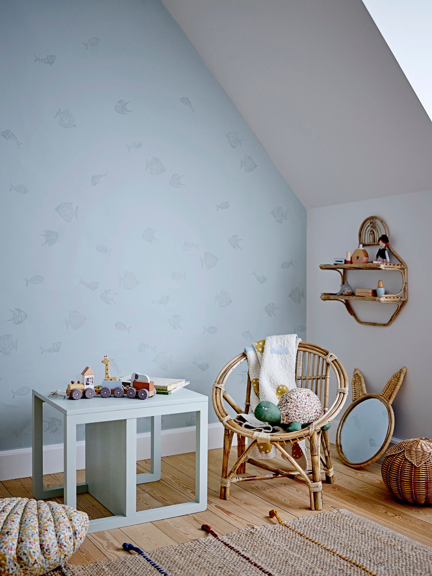 Bloomingville MINI Fro pude – Gul musling i polyester