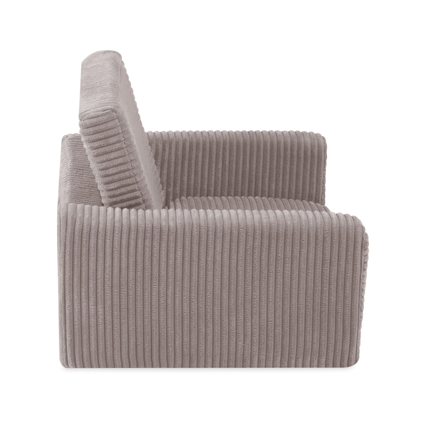 Plush Nest Cubie foldbar lænestol til børn i premium fløjl – beige