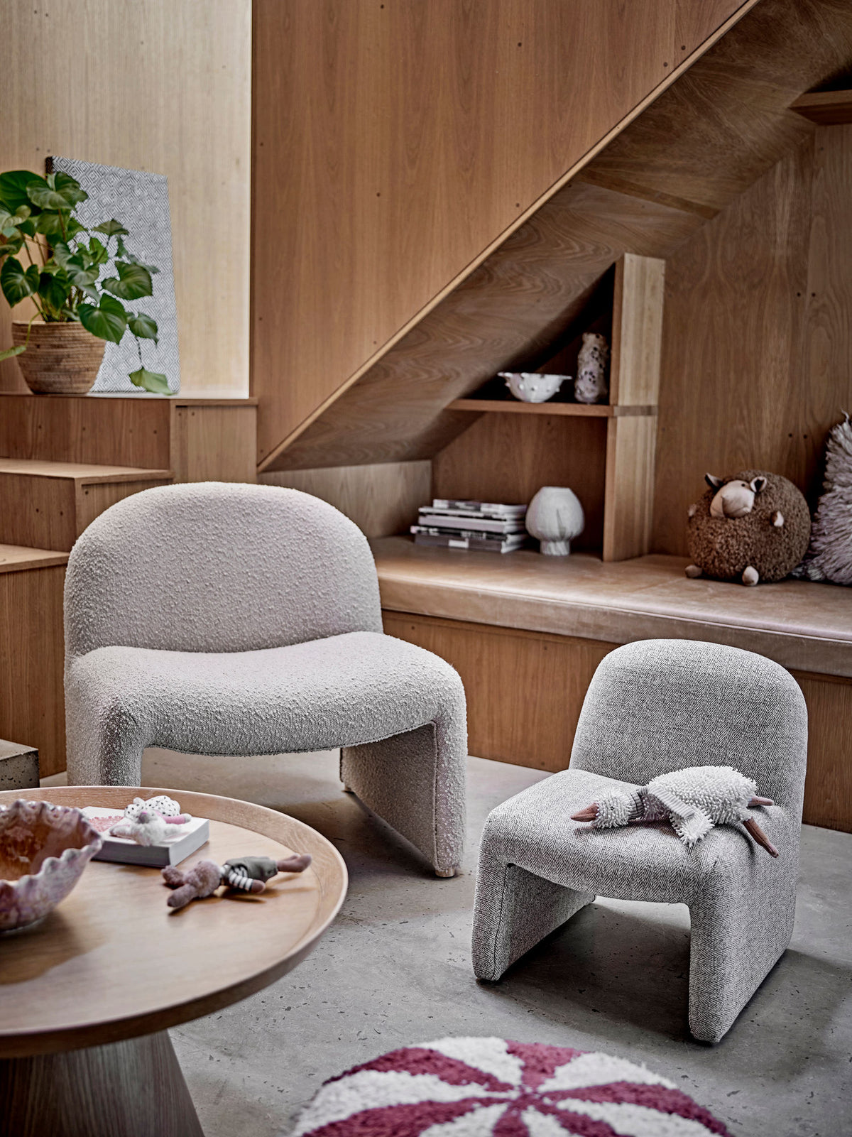 Bloomingville MINI Neel loungestol - Grå