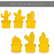 Cactus Hangers - Set of 6