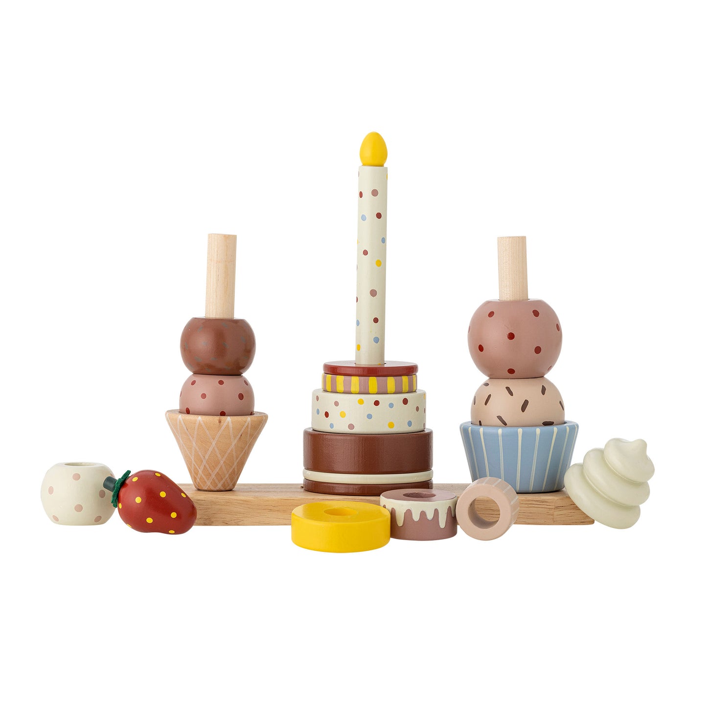 Bloomingville MINI Celebrate aktivitetslegetøj – Stabeltårn i FSC®-certificeret bøgetræ