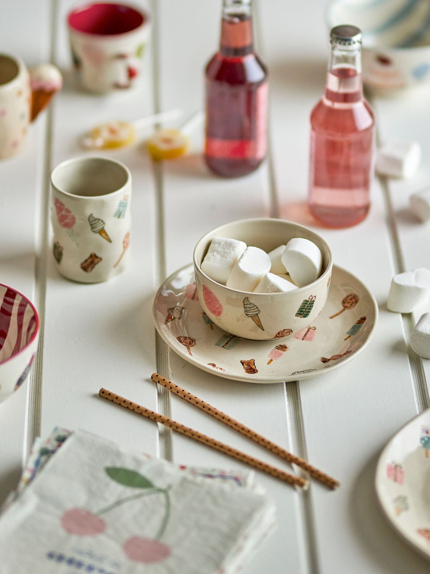 Bloomingville MINI Sweets Stelsæt i stentøj – Natur