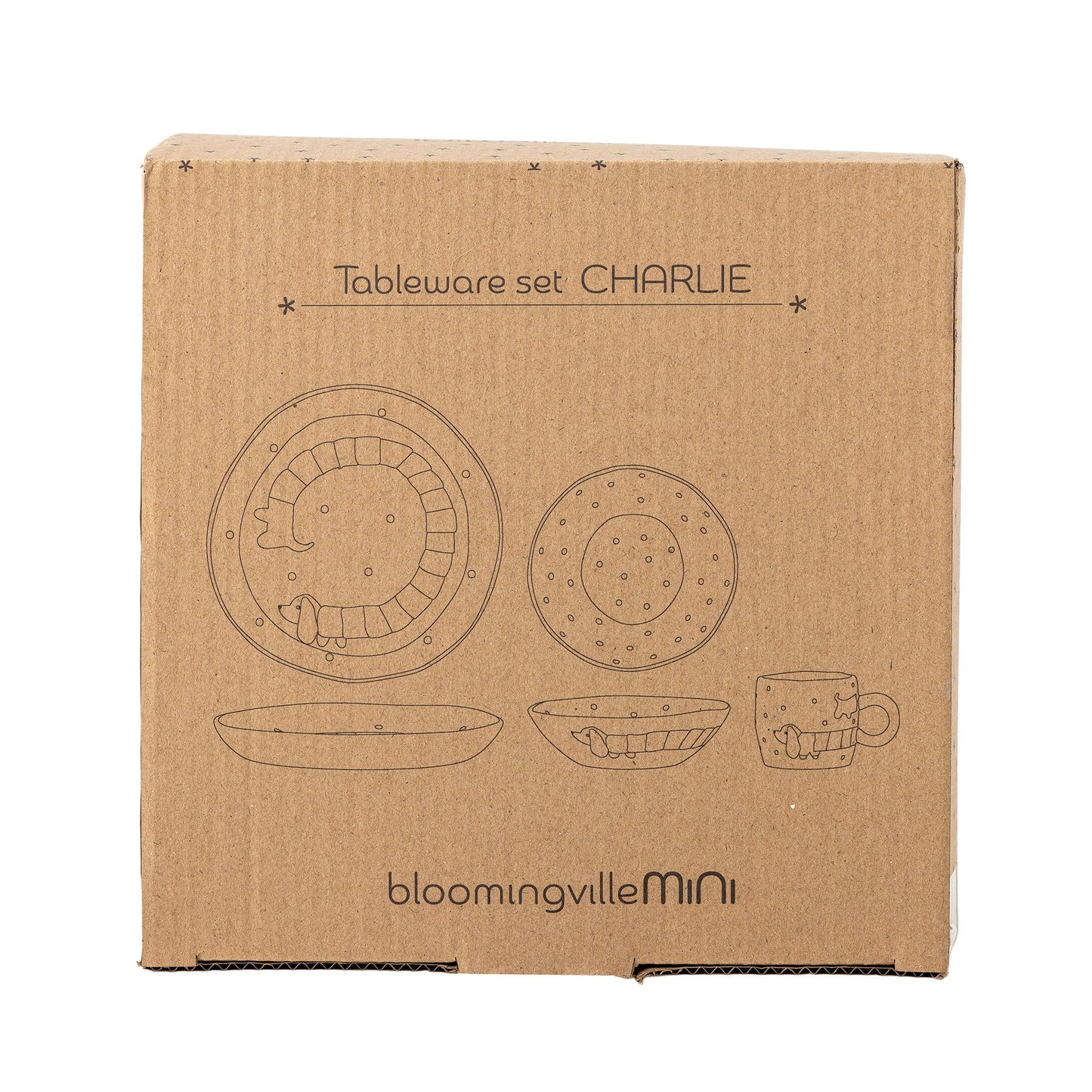 Bloomingville MINI Charlie Stelsæt i stentøj – Blå