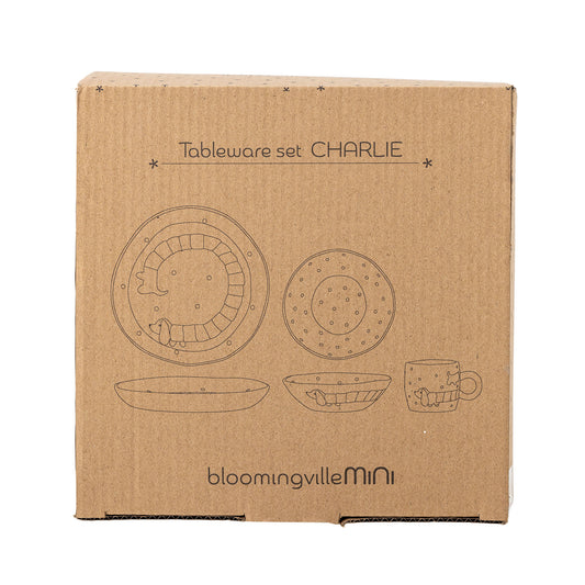 Bloomingville MINI Charlie Stelsæt i stentøj – Blå