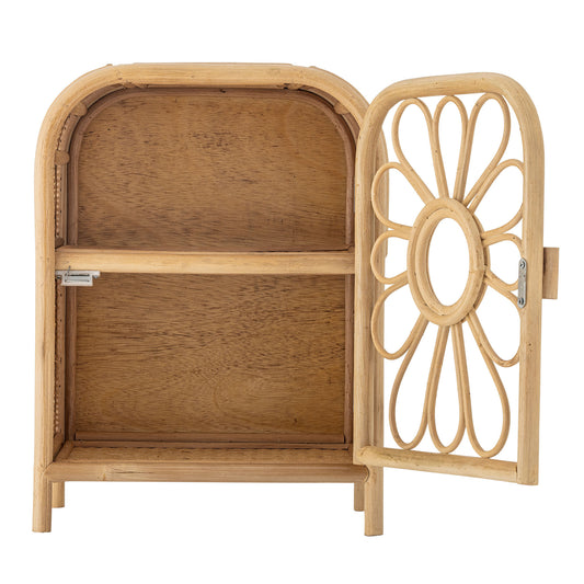 Bloomingville MINI Anuke skab – Blomstrelåge i natur, rattan