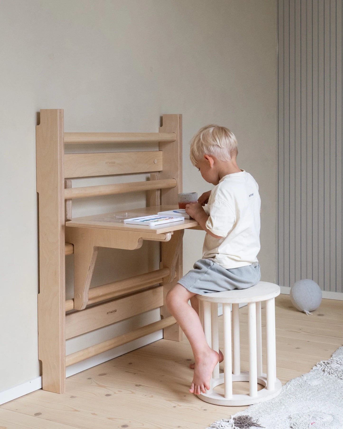 FitWood HONKA Vægribbe 105 cm - sort/birk