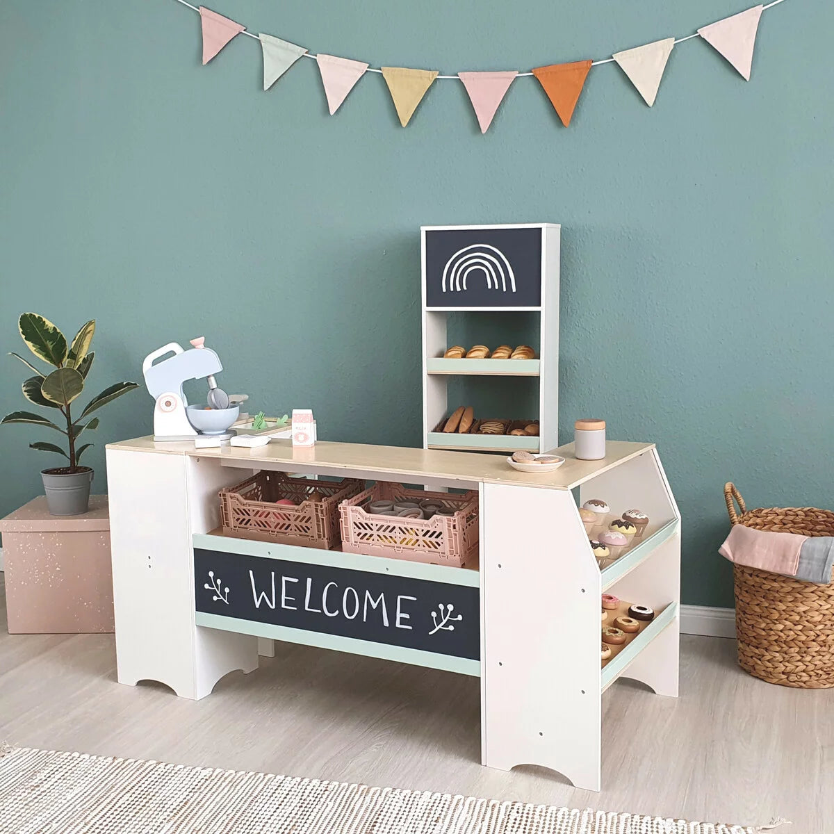 MUSTERKIND legetøjsbutik Avena – hvid/natur/mint