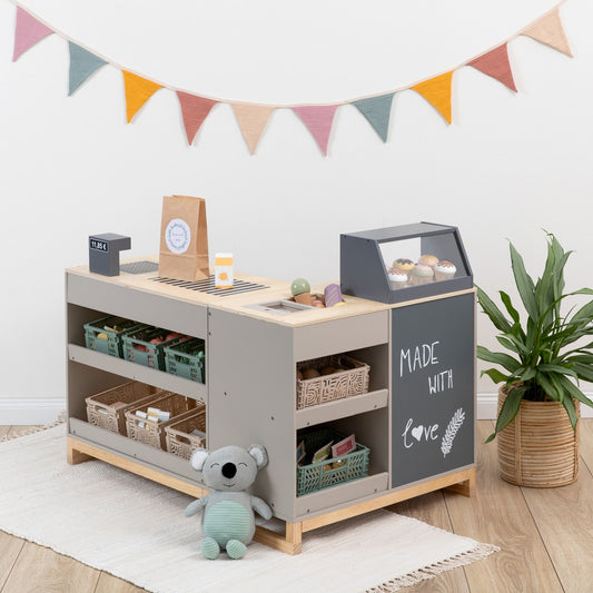 MUSTERKIND indkøbsbutik Bollea – varm grå/natur