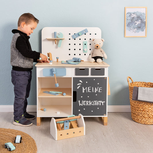 MUSTERKIND arbejdsbænk Fagus – hvid/natur