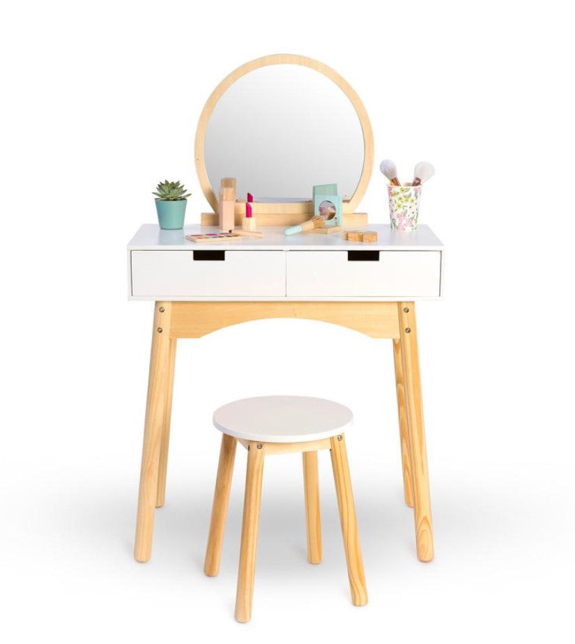 MUSTERKIND sminkebord Calendula – hvid/natur