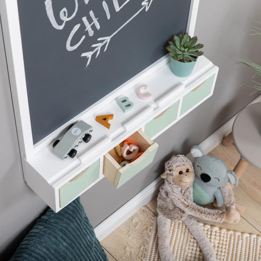 MUSTERKIND kridttavle Juncus – hvid/mint