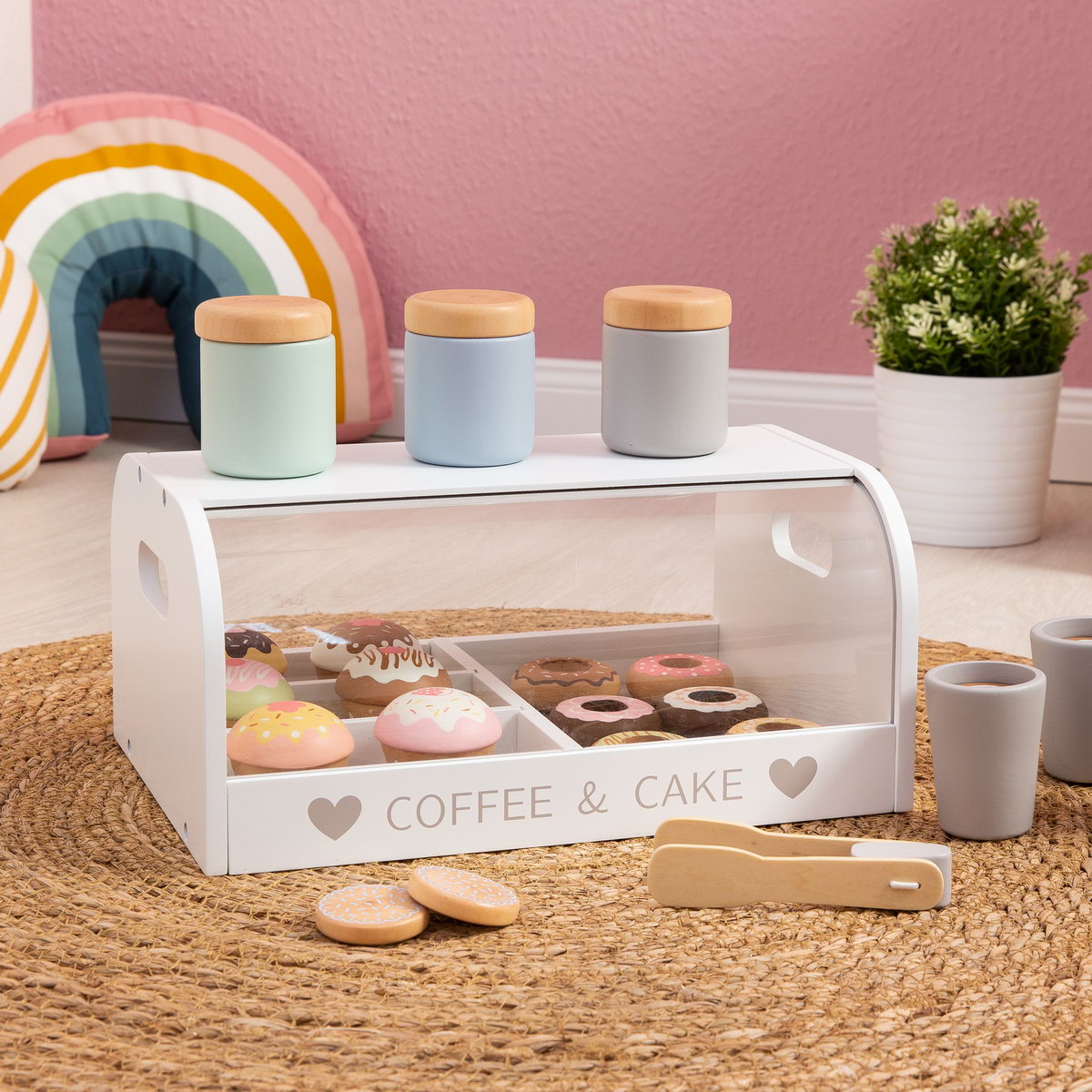 MUSTERKIND kaffe- og kageboks Vanilla – hvid/multifarvet