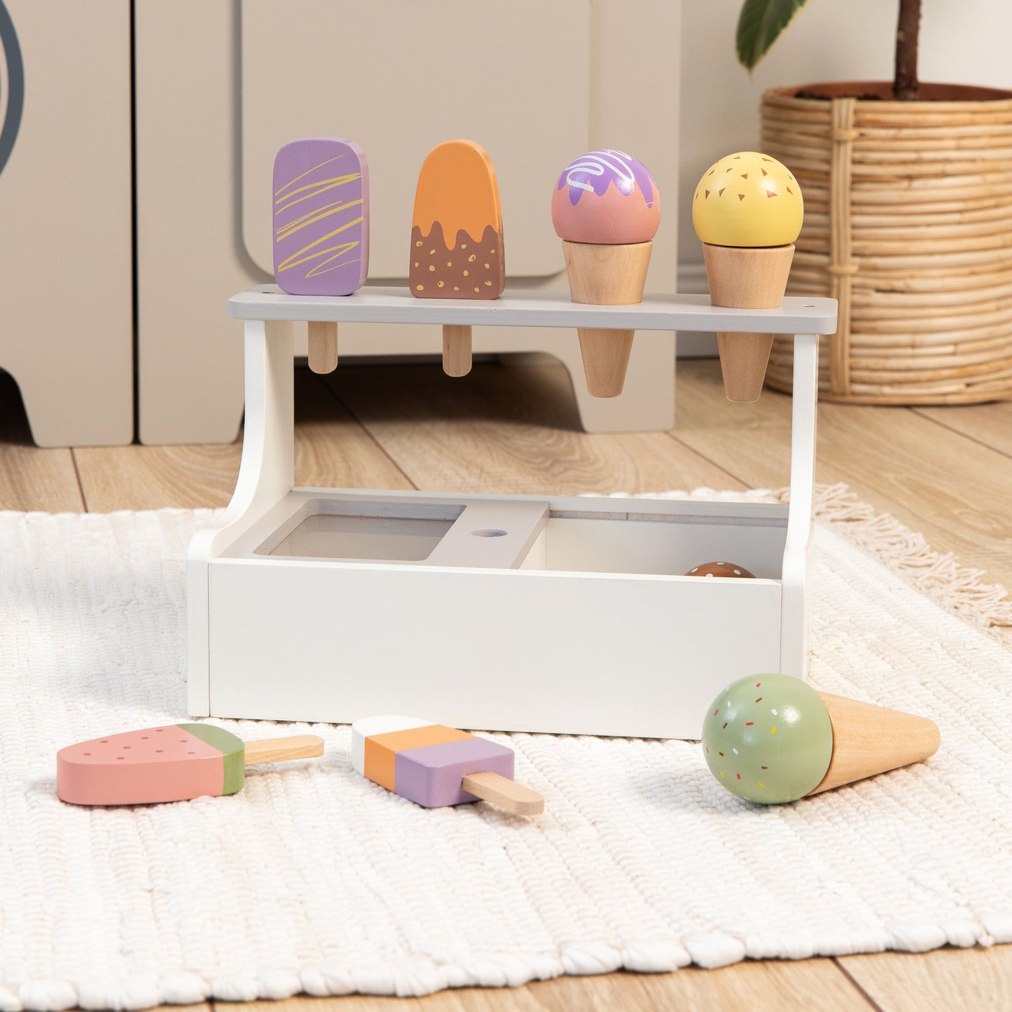 MUSTERKIND isbutik Cocos – hvid/multifarvet