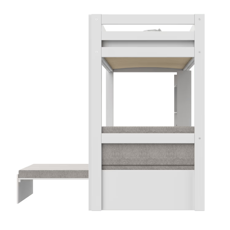 LIFETIME Kidsrooms højseng 177 cm Study & Relax – Elements – 90x200 cm - hvid