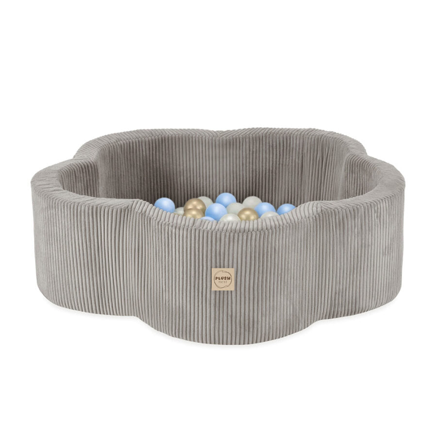 Plush Nest Floral Fun Zone boldbassin 95x30 cm – beige med 200 bolde
