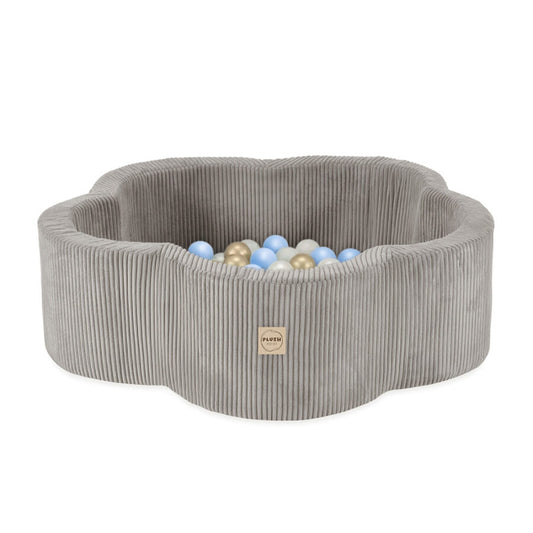 Plush Nest Floral Fun Zone boldbassin 95x30 cm – beige med 200 bolde