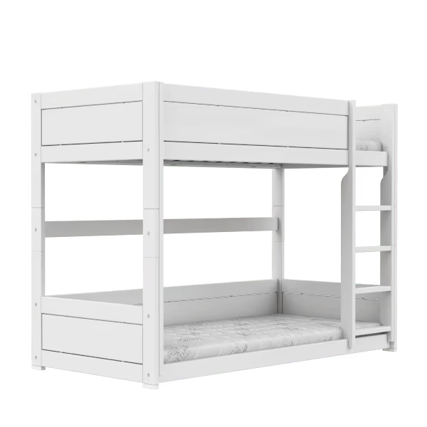LIFETIME Kidsrooms lav køjeseng med stige 90x200 cm – hvid