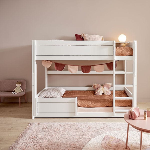 LIFETIME Kidsrooms lav køjeseng med stige 90x200 cm – hvid