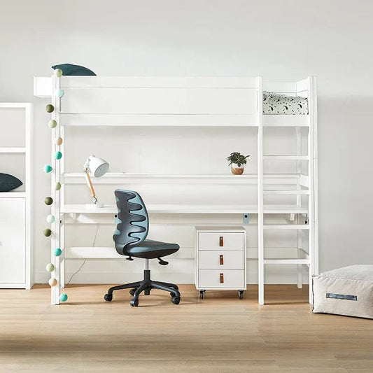 LIFETIME Kidsrooms højseng med stige 177 cm – 90x200 cm – hvid