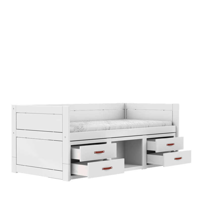 LIFETIME Kidsrooms multi børneseng inkl. opbevaring 90x200 cm – hvid