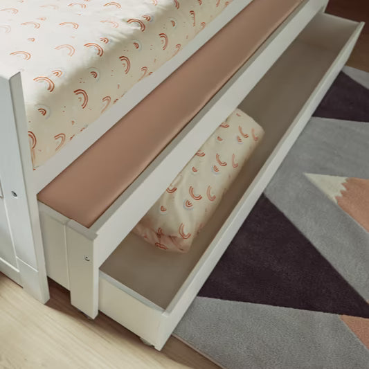 LIFETIME Kidsrooms multi børneseng med gæsteseng og sengeskuffe 90x200 cm – hvid