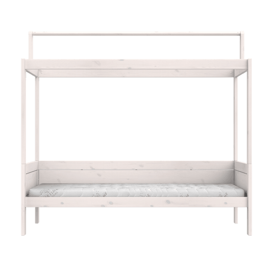 LIFETIME Kidsrooms børneseng med topkonstruktion 90x200 cm – hvidpigmenteret