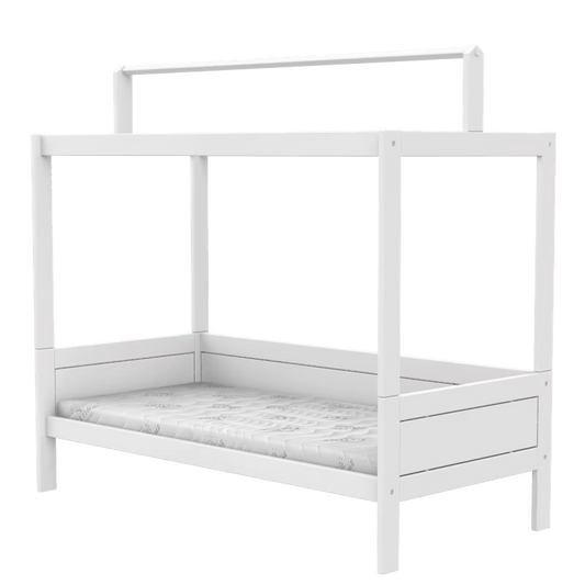 LIFETIME Kidsrooms børneseng med topkonstruktion 90x200 cm – hvid