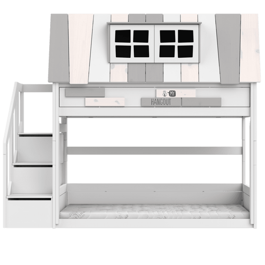 LIFETIME Kidsrooms Original My Hangout lav køjeseng med legehus 90 x 200 cm