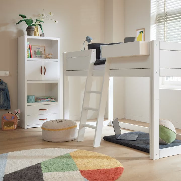 LIFETIME Kidsrooms 4-i-1 børneseng med topkonstruktion 90x200 cm – hvid