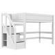 LIFETIME Kidsrooms højseng med trappe 152 cm – 90x200 cm – hvid