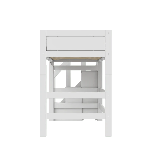 LIFETIME Kidsrooms højseng med trappe 152 cm – 90x200 cm – hvid