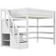 LIFETIME Kidsrooms højseng 177 cm med trappe – 120x200 cm – hvid