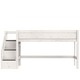 LIFETIME Kidsrooms halvhøj seng med trappe 128 cm 90x200 – hvidpigmenteret