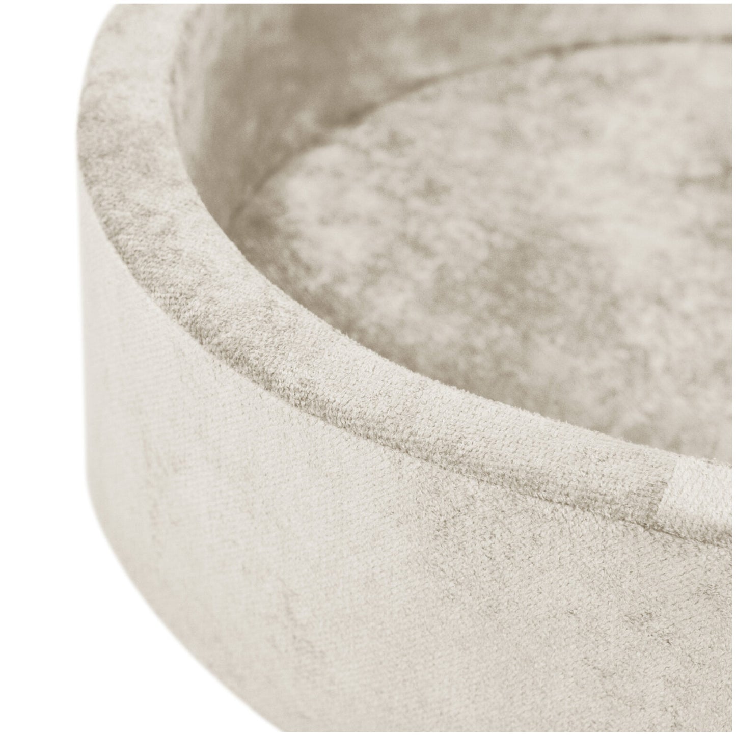Plush Nest boldbassin i premium chenille – beige – 90x30 cm