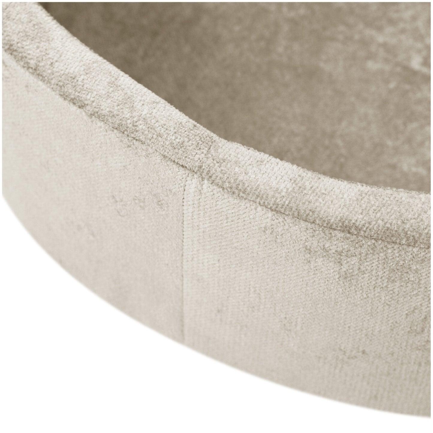 Plush Nest boldbassin med 200 bolde i premium chenille – beige – 90x30 cm