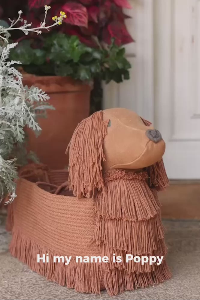 Lorena Canals kurv – Poppy hund 68 x 24 x 35 cm