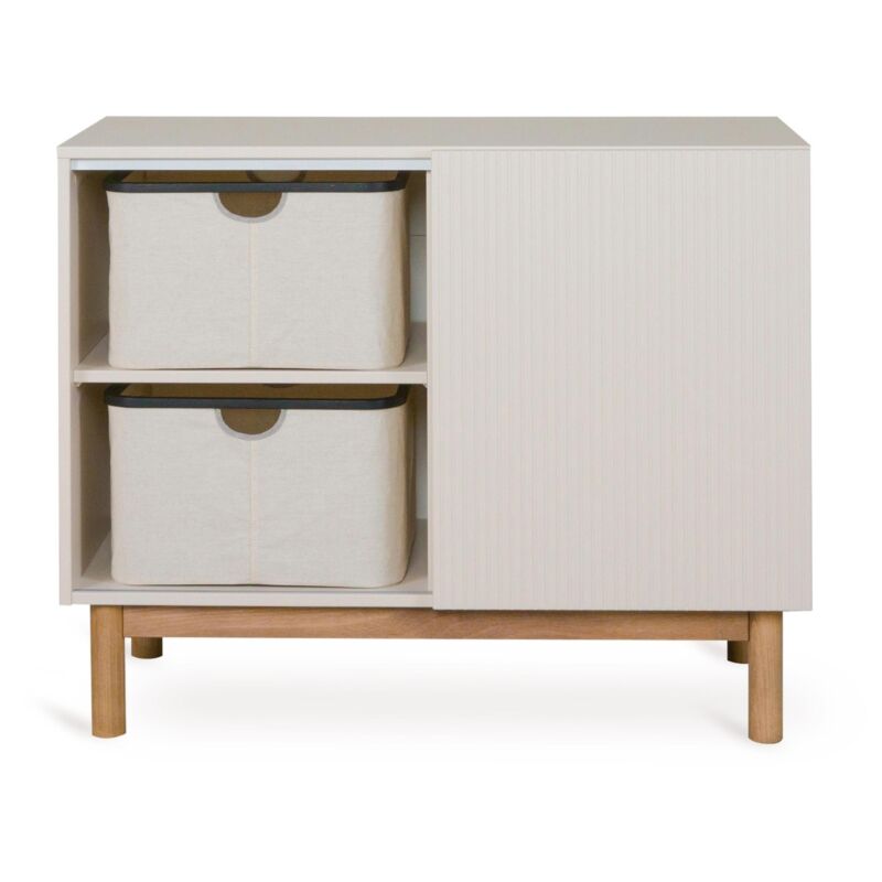 Quax Mood kommode med låge og 3 skuffer – Clay