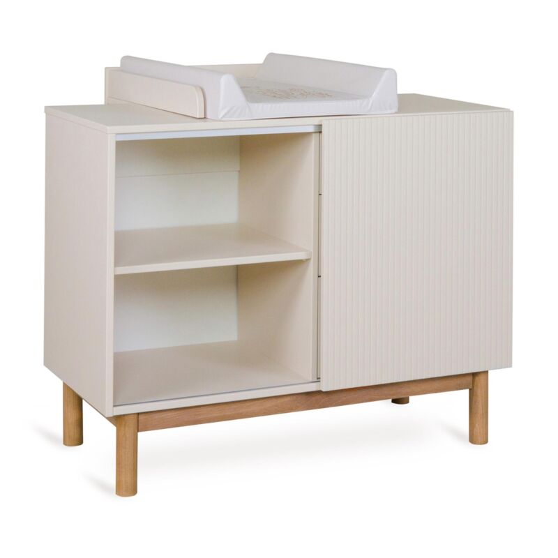 Quax Mood kommode med låge og 3 skuffer – Clay